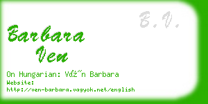 barbara ven business card
